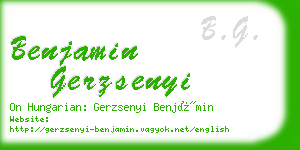 benjamin gerzsenyi business card